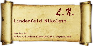 Lindenfeld Nikolett névjegykártya