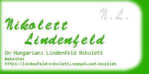 nikolett lindenfeld business card